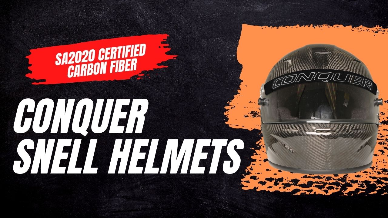 Conquer Carbon Fiber Full Face Auto Racing Helmet Snell SA2020 ...